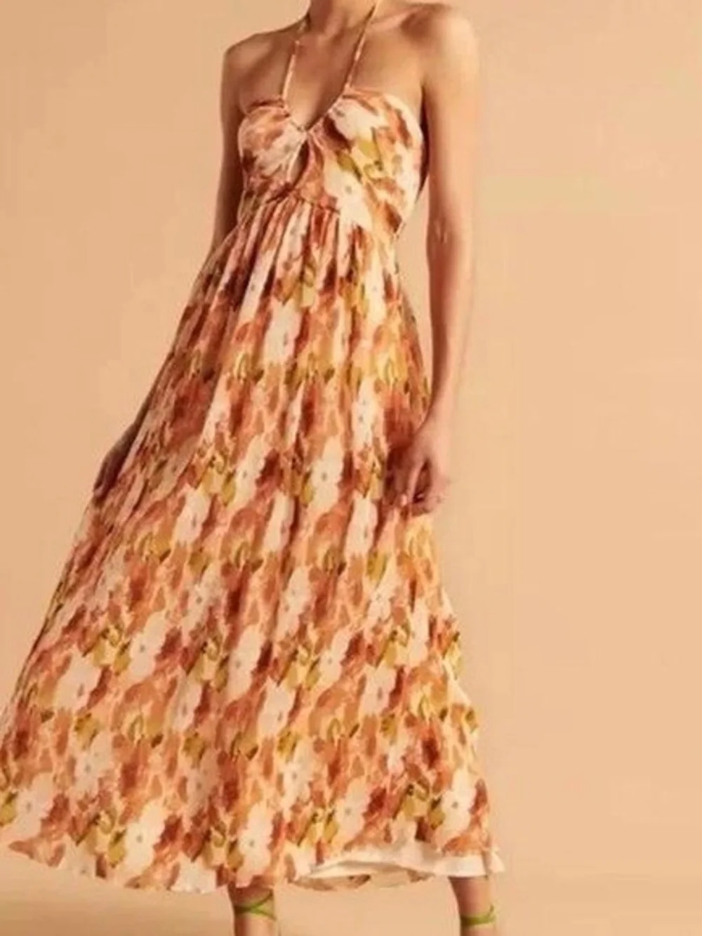 NWT Abercrombie & Fitch Drama Halter Maxi Dress